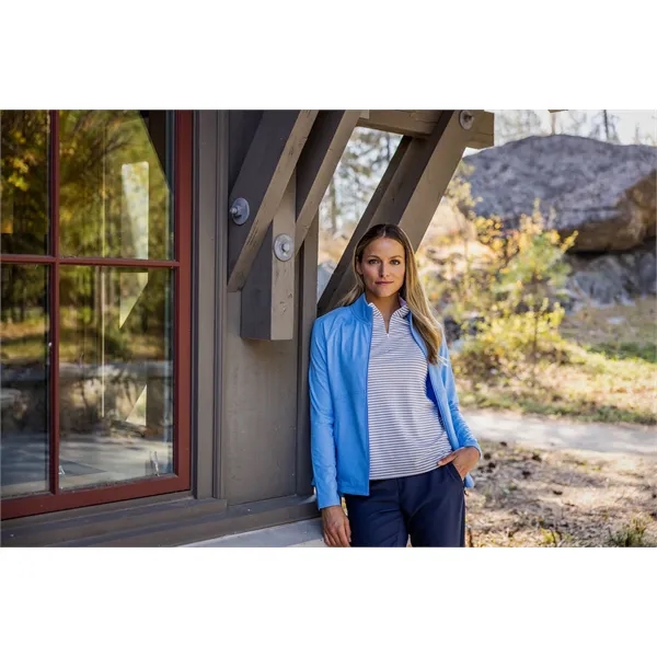Women's top with UPF sun protection, moisture-wicking performance, mock neck, and... from ASI 47965 Cutter & Buck