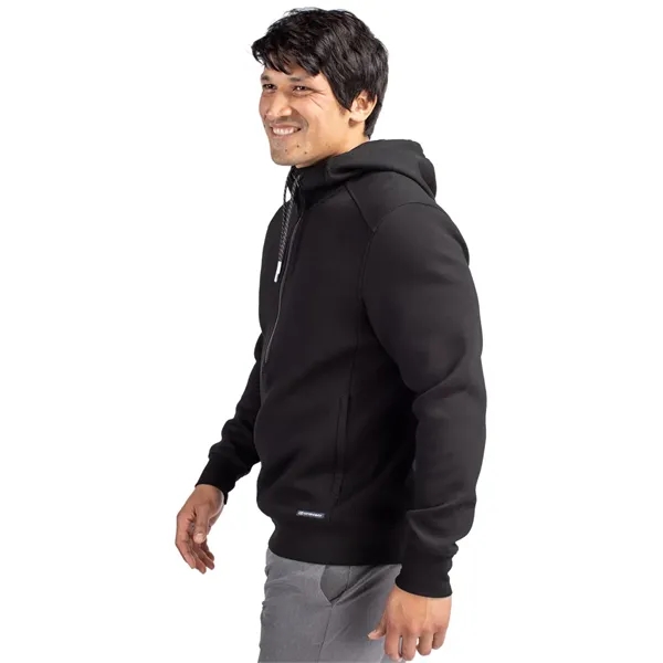 Men's sweatshirt with a half-zip, hood, double knit interlock, and water-resistant... from ASI 47965 Cutter & Buck