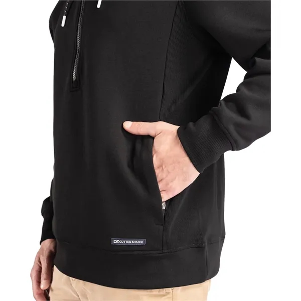 Men's sweatshirt with a half-zip, hood, double knit interlock, and water-resistant... from ASI 47965 Cutter & Buck