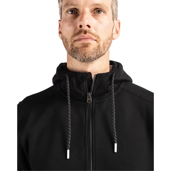 Men's sweatshirt with a half-zip, hood, double knit interlock, and water-resistant... from ASI 47965 Cutter & Buck