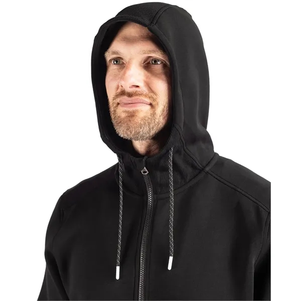 Men's sweatshirt with a half-zip, hood, double knit interlock, and water-resistant... from ASI 47965 Cutter & Buck