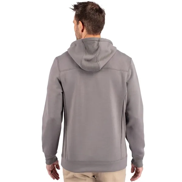 Men's sweatshirt with a half-zip, hood, double knit interlock, and water-resistant... from ASI 47965 Cutter & Buck
