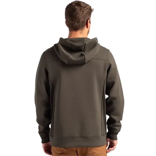 Men's sweatshirt with a half-zip, hood, double knit interlock, and water-resistant... from ASI 47965 Cutter & Buck
