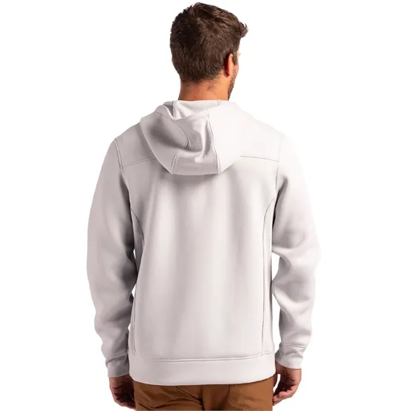 Men's sweatshirt with a half-zip, hood, double knit interlock, and water-resistant... from ASI 47965 Cutter & Buck