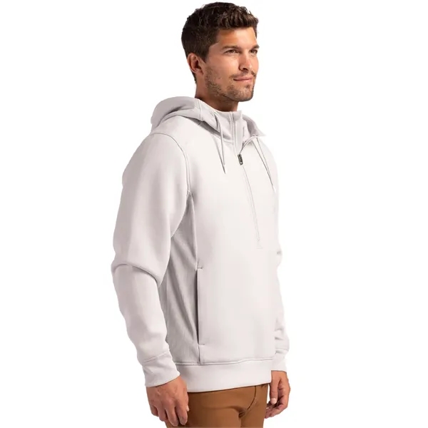 Men's sweatshirt with a half-zip, hood, double knit interlock, and water-resistant... from ASI 47965 Cutter & Buck