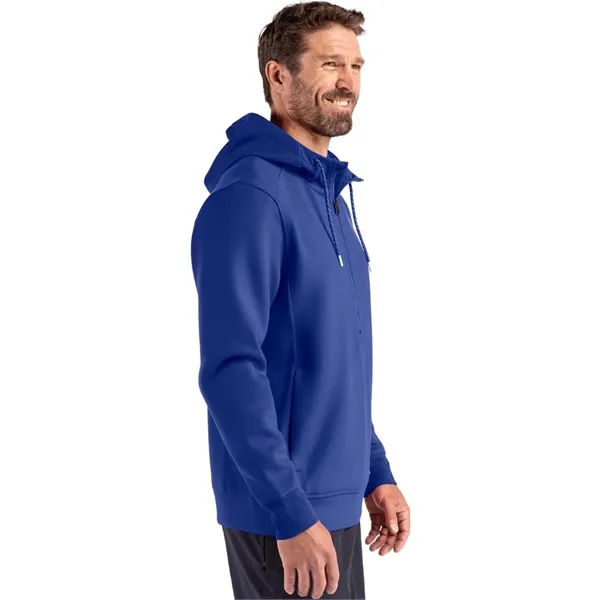 Men's sweatshirt with a half-zip, hood, double knit interlock, and water-resistant... from ASI 47965 Cutter & Buck