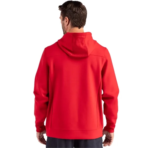 Men's sweatshirt with a half-zip, hood, double knit interlock, and water-resistant... from ASI 47965 Cutter & Buck
