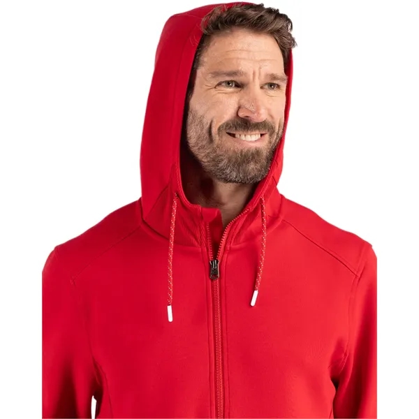 Men's sweatshirt with a half-zip, hood, double knit interlock, and water-resistant... from ASI 47965 Cutter & Buck