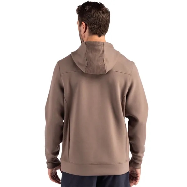 Men's sweatshirt with a half-zip, hood, double knit interlock, and water-resistant... from ASI 47965 Cutter & Buck