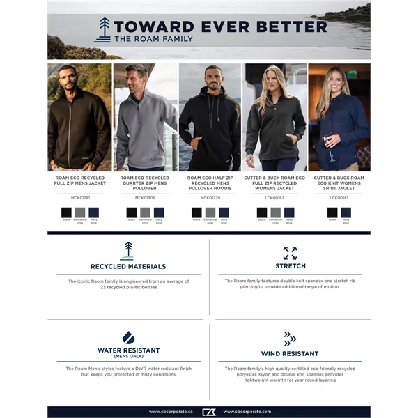 Cutter & Buck Roam Eco Recycled Womens Shirt Jacket... from ASI 47965 Cutter & Buck