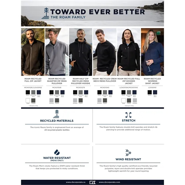 Cutter & Buck Roam Eco Recycled Crew Neck Mens Pullover... from ASI 47965 Cutter & Buck