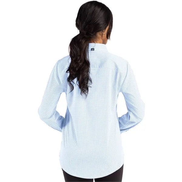 Cutter & Buck Skyline Eco Recycled Gingham Womens Long Sl...... from ASI 47965 Cutter & Buck