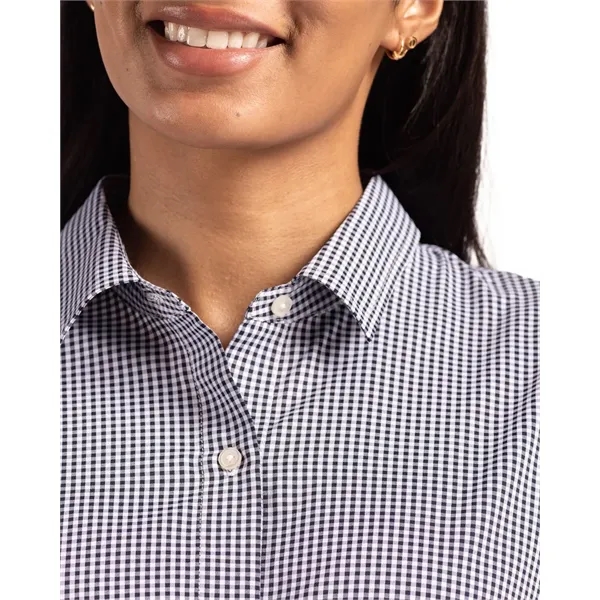 Cutter & Buck Skyline Eco Recycled Gingham Womens Long Sl...... from ASI 47965 Cutter & Buck