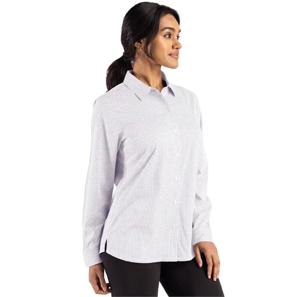 Cutter & Buck Skyline Eco Recycled Gingham Womens Long Sl...... from ASI 47965 Cutter & Buck