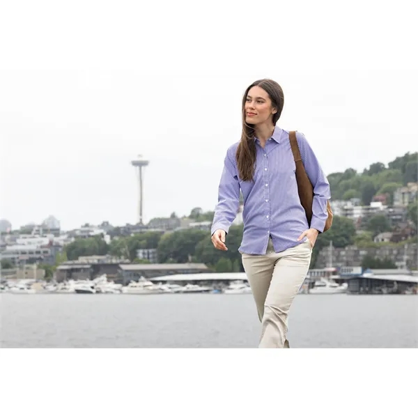 Cutter & Buck Skyline Eco Recycled Gingham Womens Long Sl...... from ASI 47965 Cutter & Buck
