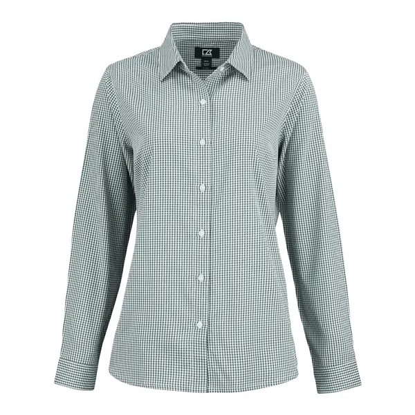 Cutter & Buck Skyline Eco Recycled Gingham Womens Long Sl...... from ASI 47965 Cutter & Buck