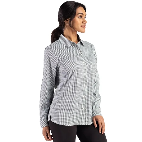 Cutter & Buck Skyline Eco Recycled Gingham Womens Long Sl...... from ASI 47965 Cutter & Buck