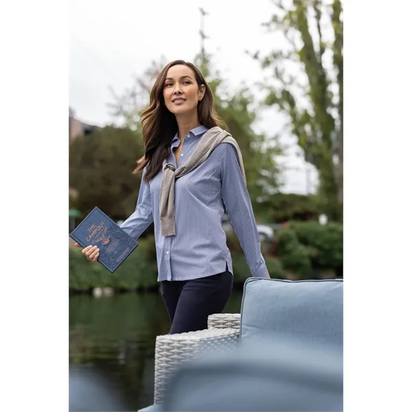 Cutter & Buck Skyline Eco Recycled Gingham Womens Long Sl...... from ASI 47965 Cutter & Buck