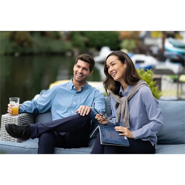 Cutter & Buck Skyline Eco Recycled Gingham Womens Long Sl...... from ASI 47965 Cutter & Buck