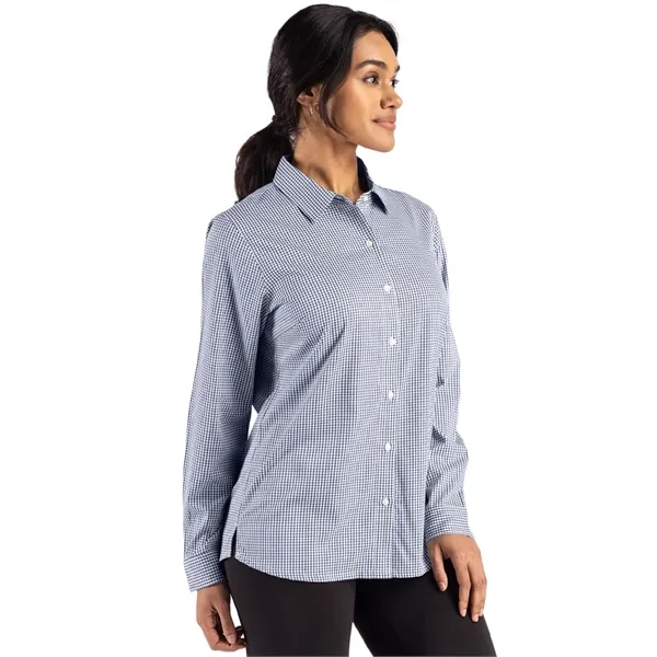 Cutter & Buck Skyline Eco Recycled Gingham Womens Long Sl...... from ASI 47965 Cutter & Buck