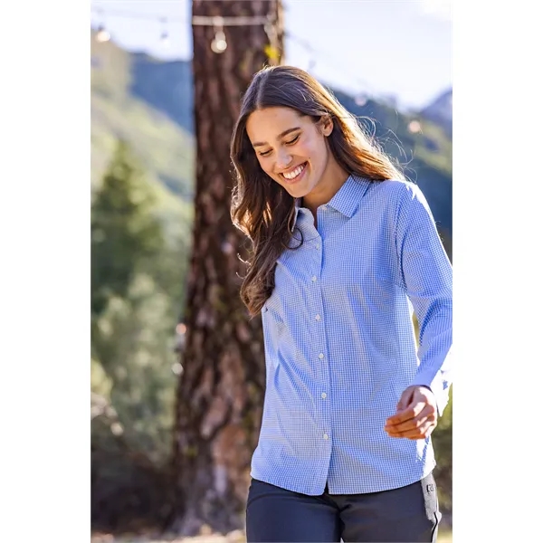 Cutter & Buck Skyline Eco Recycled Gingham Womens Long Sl...... from ASI 47965 Cutter & Buck