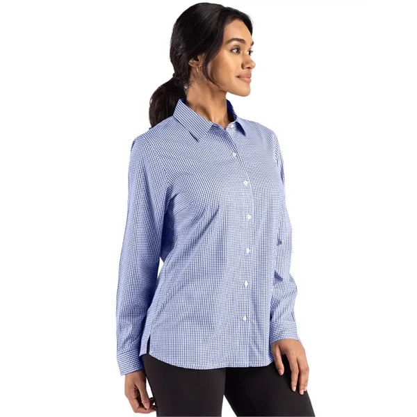 Cutter & Buck Skyline Eco Recycled Gingham Womens Long Sl...... from ASI 47965 Cutter & Buck