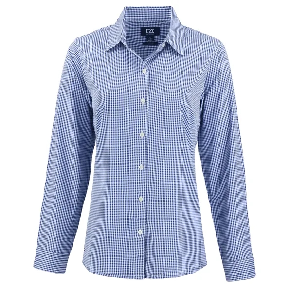 Cutter & Buck Skyline Eco Recycled Gingham Womens Long Sl...... from ASI 47965 Cutter & Buck