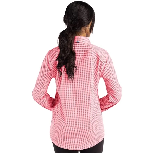 Cutter & Buck Skyline Eco Recycled Gingham Womens Long Sl...... from ASI 47965 Cutter & Buck