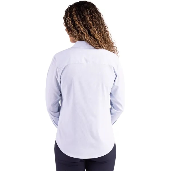 Cutter & Buck Skyline Eco Pinstripe Womens Long Sleeve Dr...... from ASI 47965 Cutter & Buck