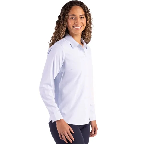 Cutter & Buck Skyline Eco Pinstripe Womens Long Sleeve Dr...... from ASI 47965 Cutter & Buck