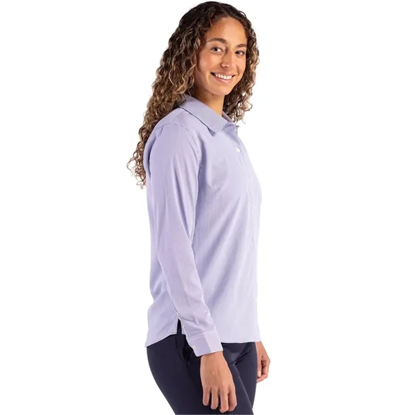 Cutter & Buck Skyline Eco Pinstripe Womens Long Sleeve Dr...... from ASI 47965 Cutter & Buck