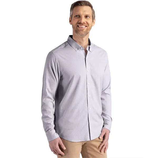 Cutter & Buck Skyline Eco Recycled Pinstripe Mens Long Sl...... from ASI 47965 Cutter & Buck