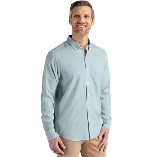 Cutter & Buck Skyline Eco Recycled Pinstripe Mens Long Sl...... from ASI 47965 Cutter & Buck