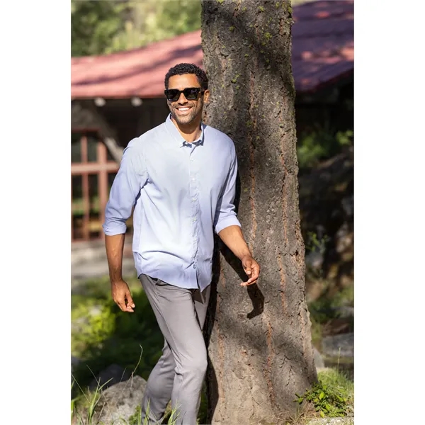 Cutter & Buck Skyline Eco Recycled Pinstripe Mens Long Sl...... from ASI 47965 Cutter & Buck