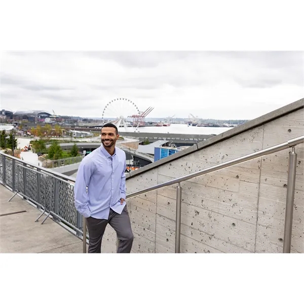 Cutter & Buck Skyline Eco Recycled Pinstripe Mens Long Sl...... from ASI 47965 Cutter & Buck