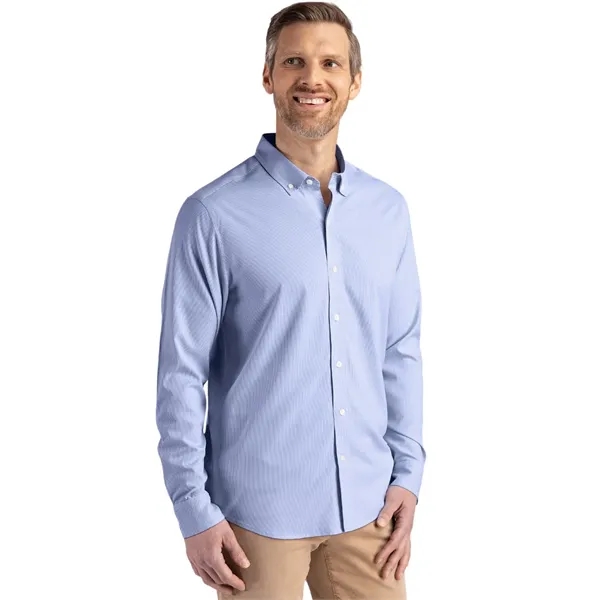 Cutter & Buck Skyline Eco Recycled Pinstripe Mens Long Sl...... from ASI 47965 Cutter & Buck