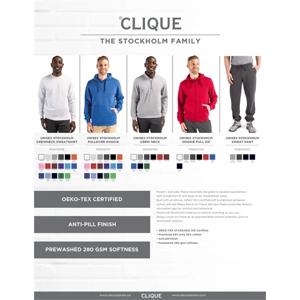 Clique Unisex Stockholm Sweatpant... from ASI 47965 Cutter & Buck