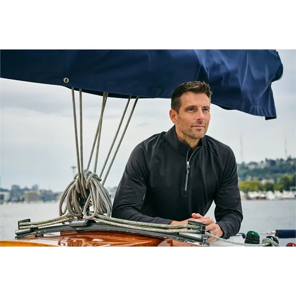 Men's sweatshirt with a quarter zip, brushed back fleece, raglan sleeves,... from ASI 47965 Cutter & Buck