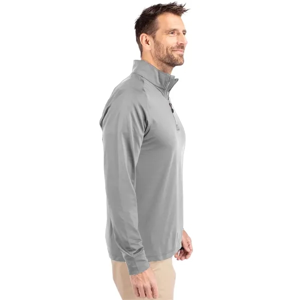 Men's sweatshirt with a quarter zip, brushed back fleece, raglan sleeves,... from ASI 47965 Cutter & Buck