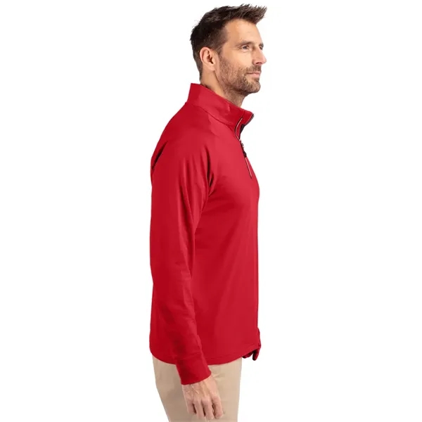 Men's sweatshirt with a quarter zip, brushed back fleece, raglan sleeves,... from ASI 47965 Cutter & Buck
