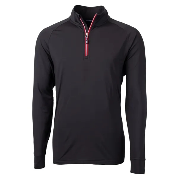 Men's sweatshirt with a quarter zip, brushed back fleece, raglan sleeves,... from ASI 47965 Cutter & Buck