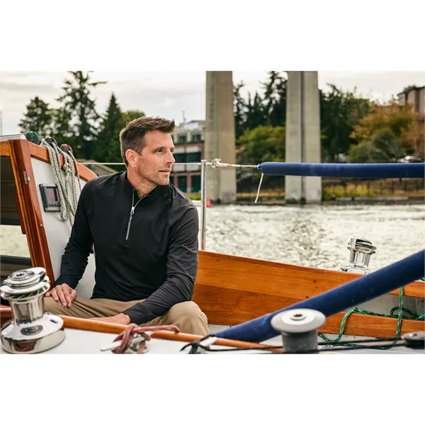 Men's sweatshirt with a quarter-zip, brushed back fleece, raglan sleeves, zipper,... from ASI 47965 Cutter & Buck