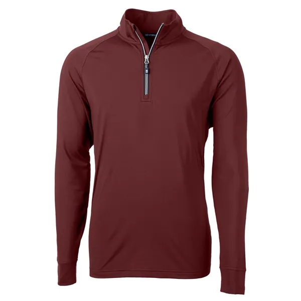 Men's sweatshirt with a quarter-zip, brushed back fleece, raglan sleeves, zipper,... from ASI 47965 Cutter & Buck