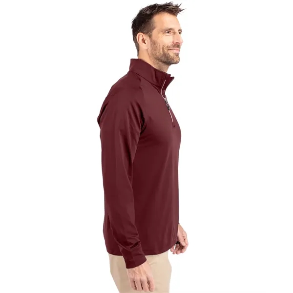 Men's sweatshirt with a quarter-zip, brushed back fleece, raglan sleeves, zipper,... from ASI 47965 Cutter & Buck
