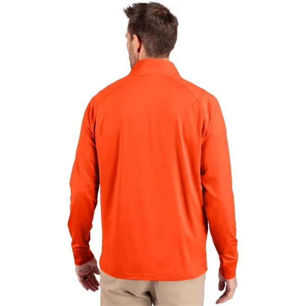 Men's sweatshirt with a quarter-zip, brushed back fleece, raglan sleeves, zipper,... from ASI 47965 Cutter & Buck