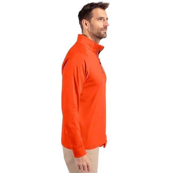 Men's sweatshirt with a quarter-zip, brushed back fleece, raglan sleeves, zipper,... from ASI 47965 Cutter & Buck