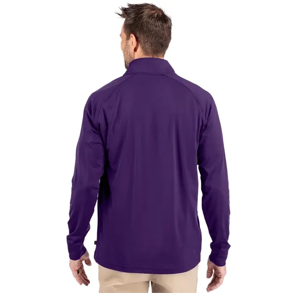 Men's sweatshirt with a quarter-zip, brushed back fleece, raglan sleeves, zipper,... from ASI 47965 Cutter & Buck