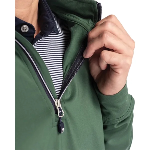 Men's sweatshirt with a quarter-zip, brushed back fleece, raglan sleeves, zipper,... from ASI 47965 Cutter & Buck