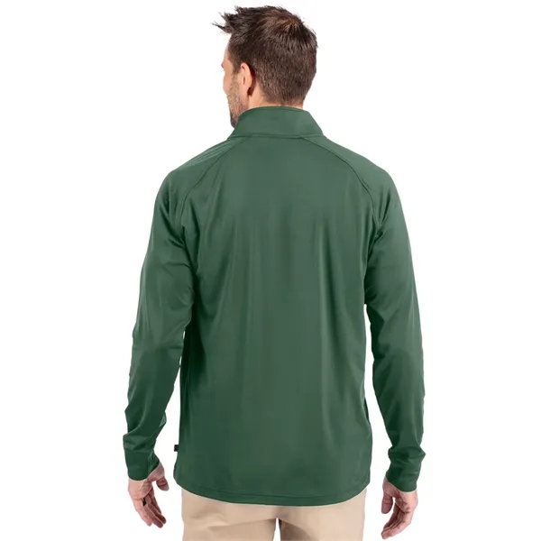 Men's sweatshirt with a quarter-zip, brushed back fleece, raglan sleeves, zipper,... from ASI 47965 Cutter & Buck