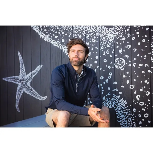 Men's sweatshirt with a quarter-zip, brushed back fleece, raglan sleeves, zipper,... from ASI 47965 Cutter & Buck